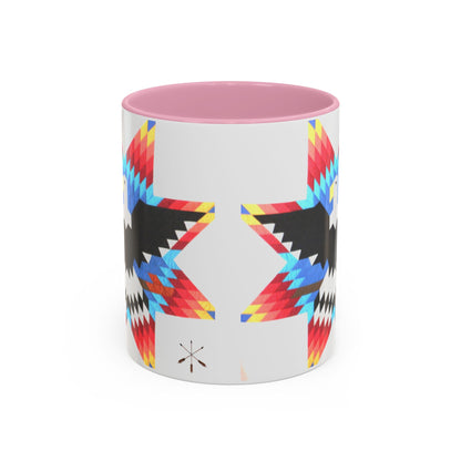 Onci  Eagle Star Ceramic Mug — Colorful Geometric Native-Inspired Coffee Cup (11oz, 15oz)