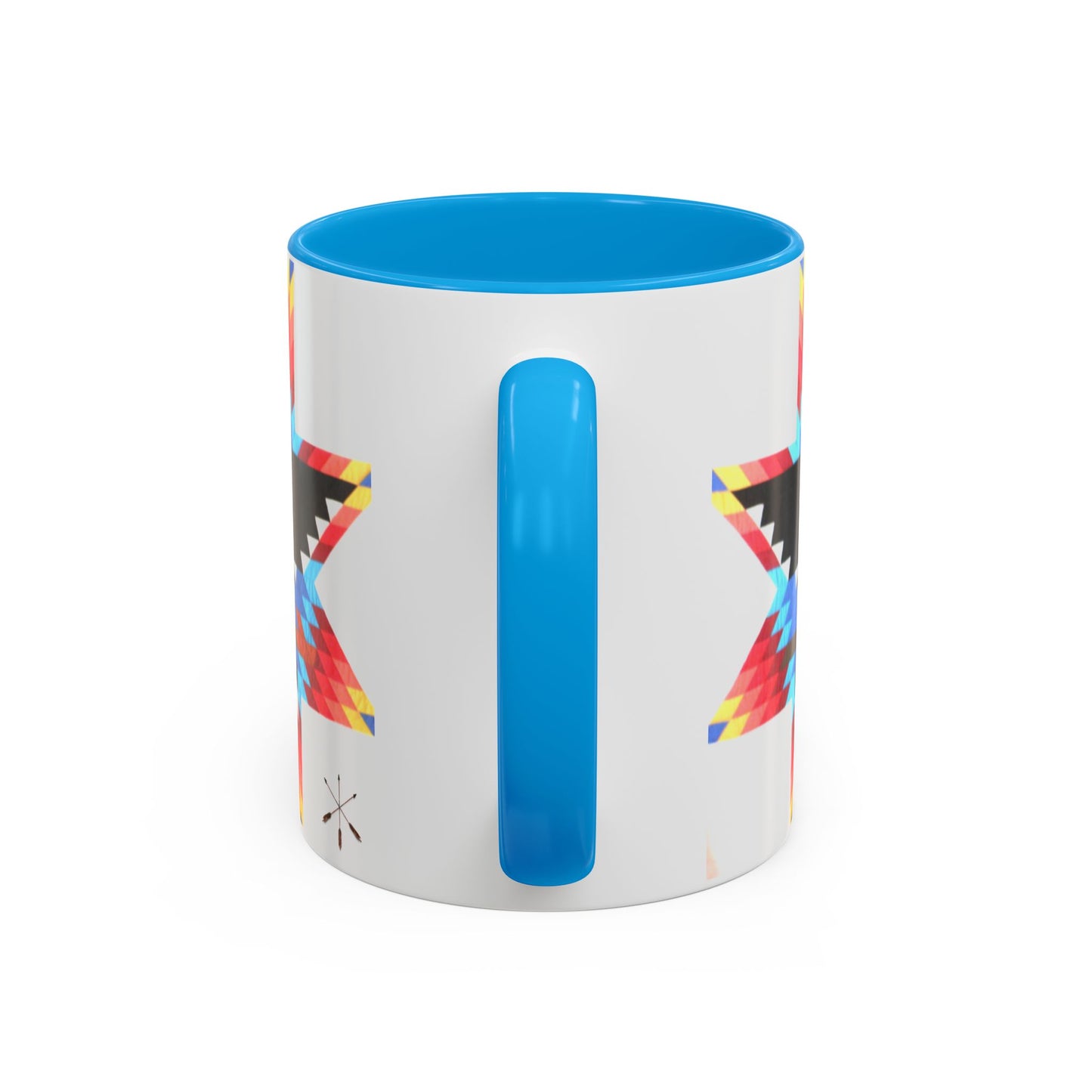 Onci  Eagle Star Ceramic Mug — Colorful Geometric Native-Inspired Coffee Cup (11oz, 15oz)