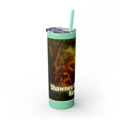 Shawnee Absentee Skinny Tumbler with Straw, 20oz