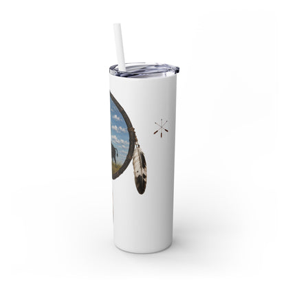 Quapaw Buffalo Skinny Tumbler 20oz — Ogahpahka Design