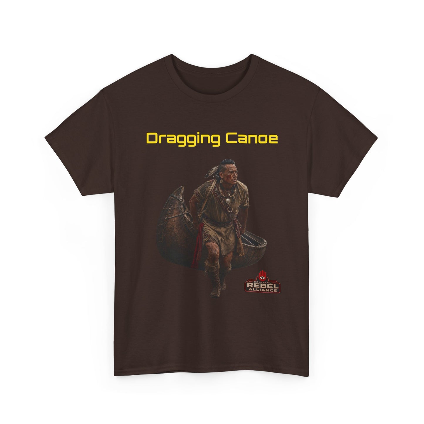Dragging Canoe Canoe Warrior T-Shirt — Native American Historical Tribute Tee