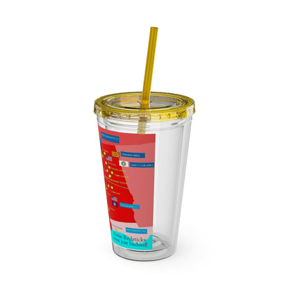 Opothleyahola Sunsplash Tumbler with Straw, 16oz