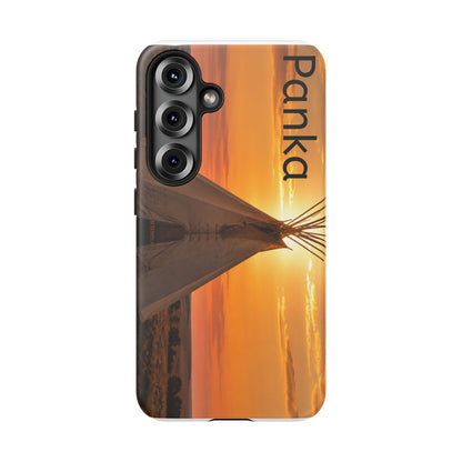 Ponca Sunset Tipi Phone Case — Personalized Native Teepee Landscape