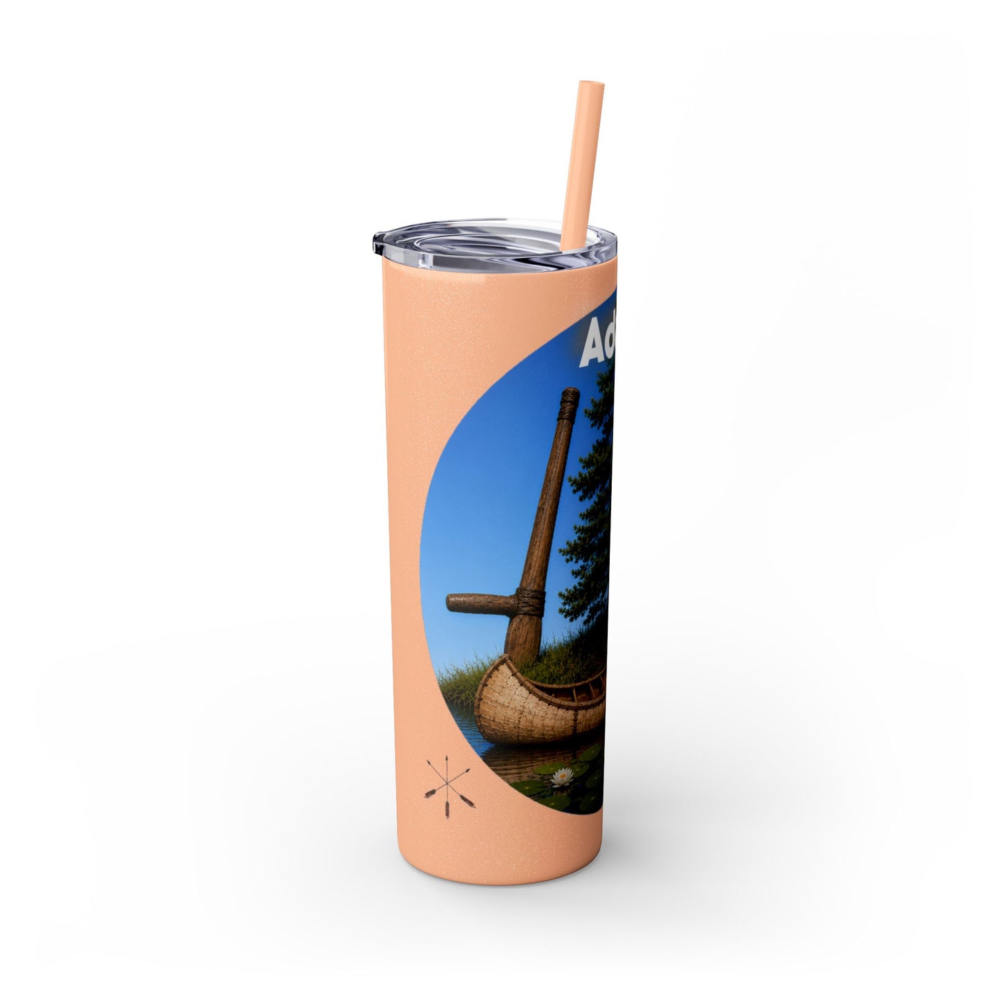Ottawa Adawe Canoe Skinny Tumbler — 20oz Insulated Travel Cup with Straw