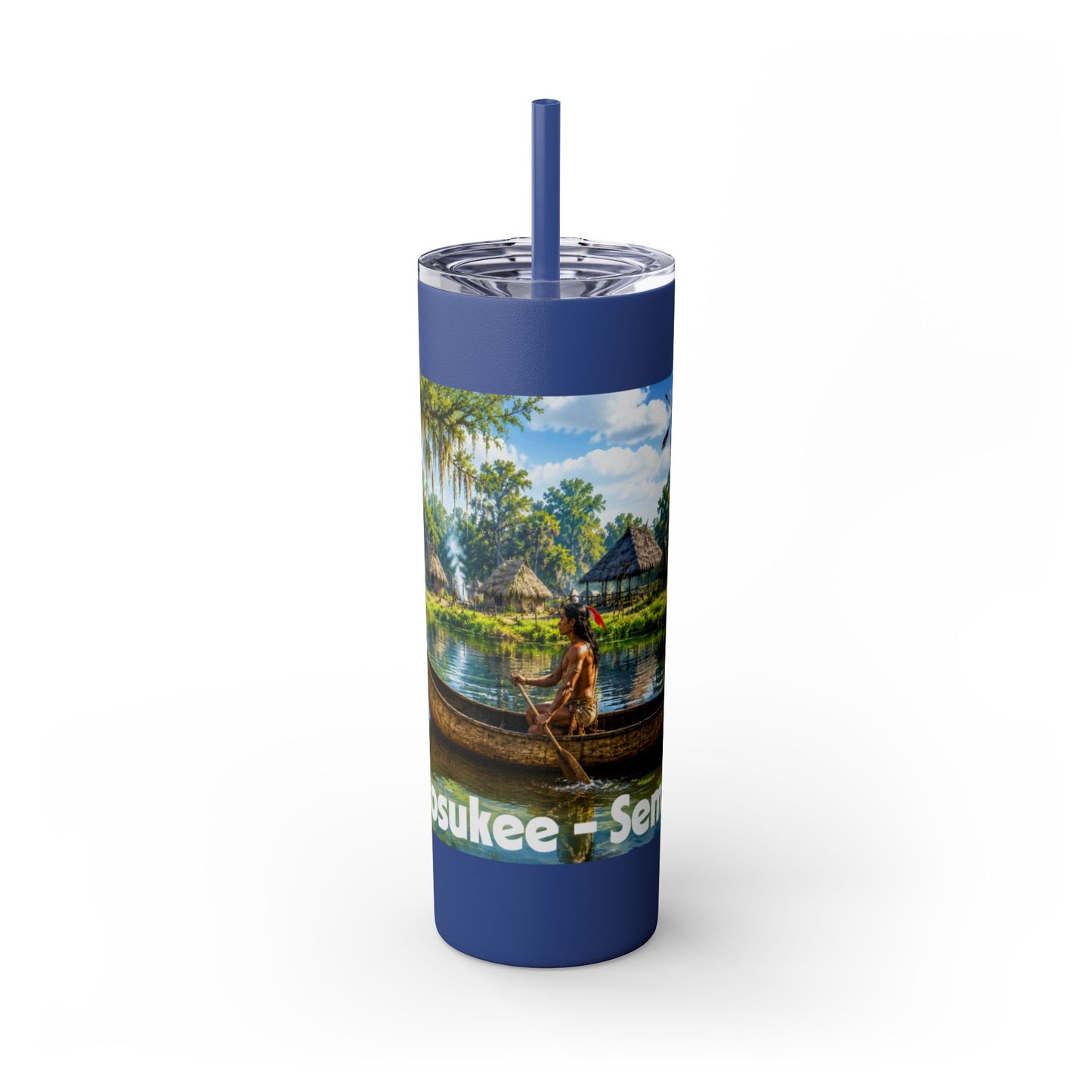 Seminole Skinny Tumbler with Straw, 20oz