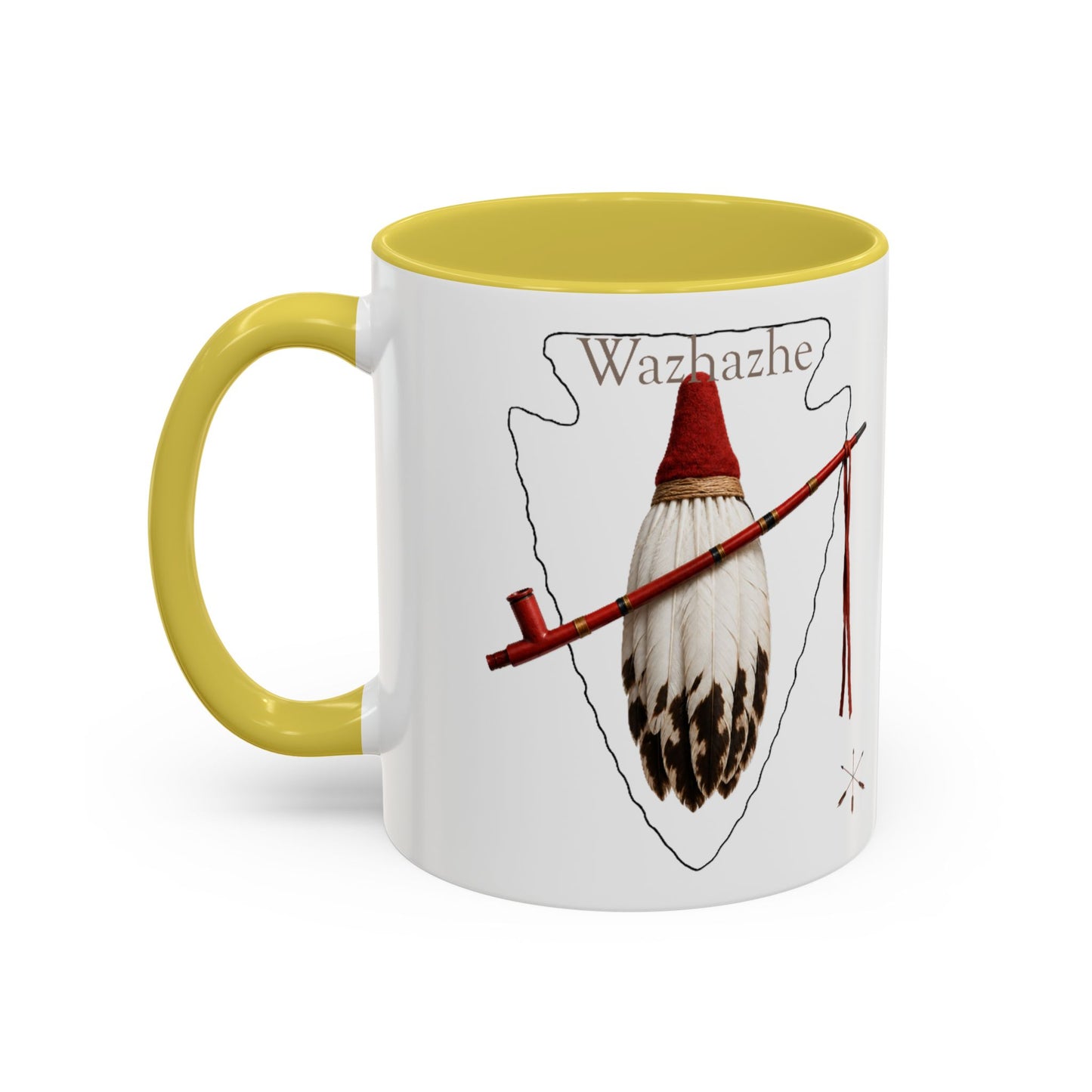 Osage Wazhazhe Tribal Feather Mug (11oz & 15oz) — Native-Inspired Coffee Cup