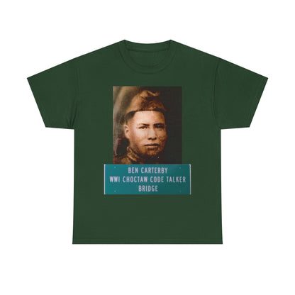 Ben Carterby Choctaw Code Talker T-Shirt — WWII Native American Veteran Tribute