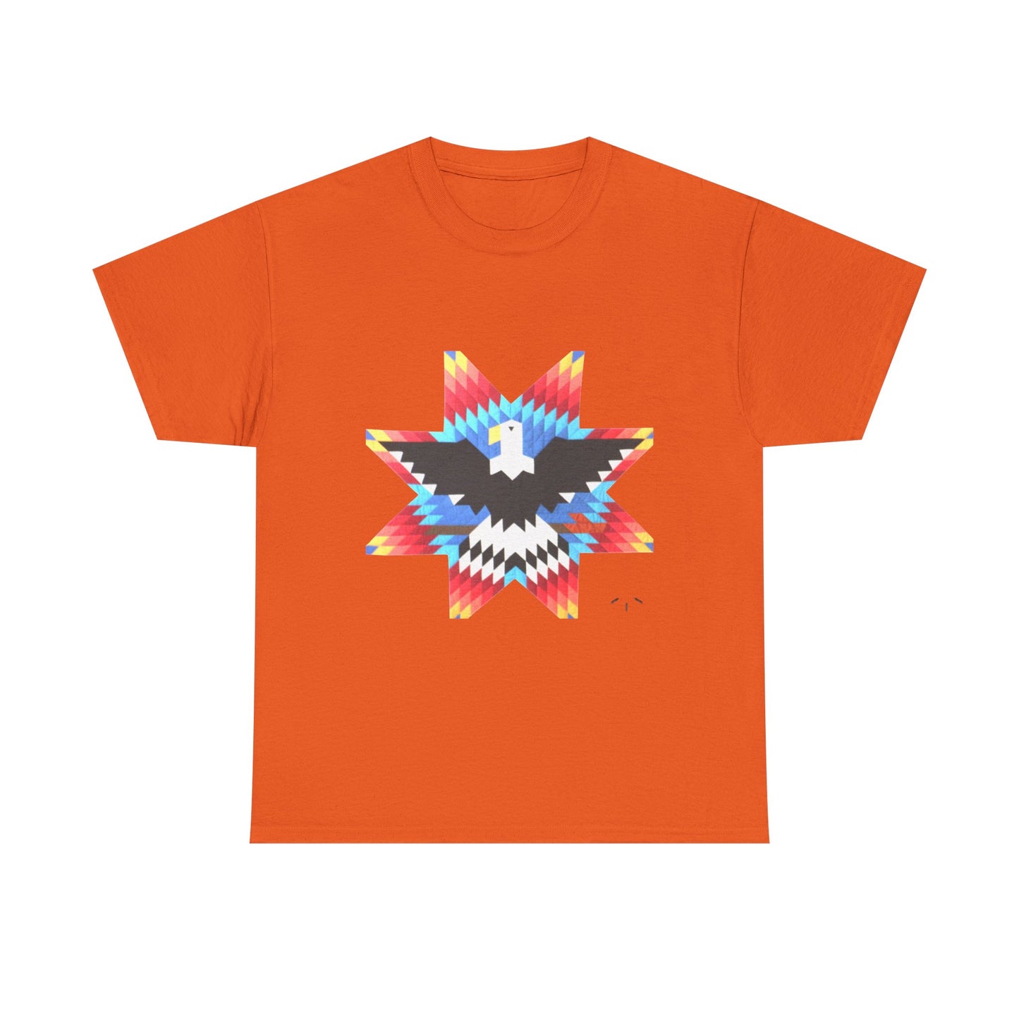 T-Shirt — Colorful Native Star Eagle Graphic Tee (Front Eagle Star, Back Crossed Arrows)