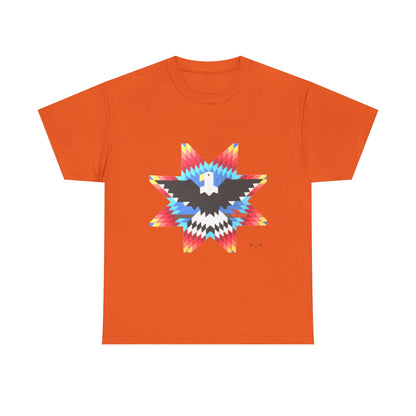 T-Shirt — Colorful Native Star Eagle Graphic Tee (Front Eagle Star, Back Crossed Arrows)