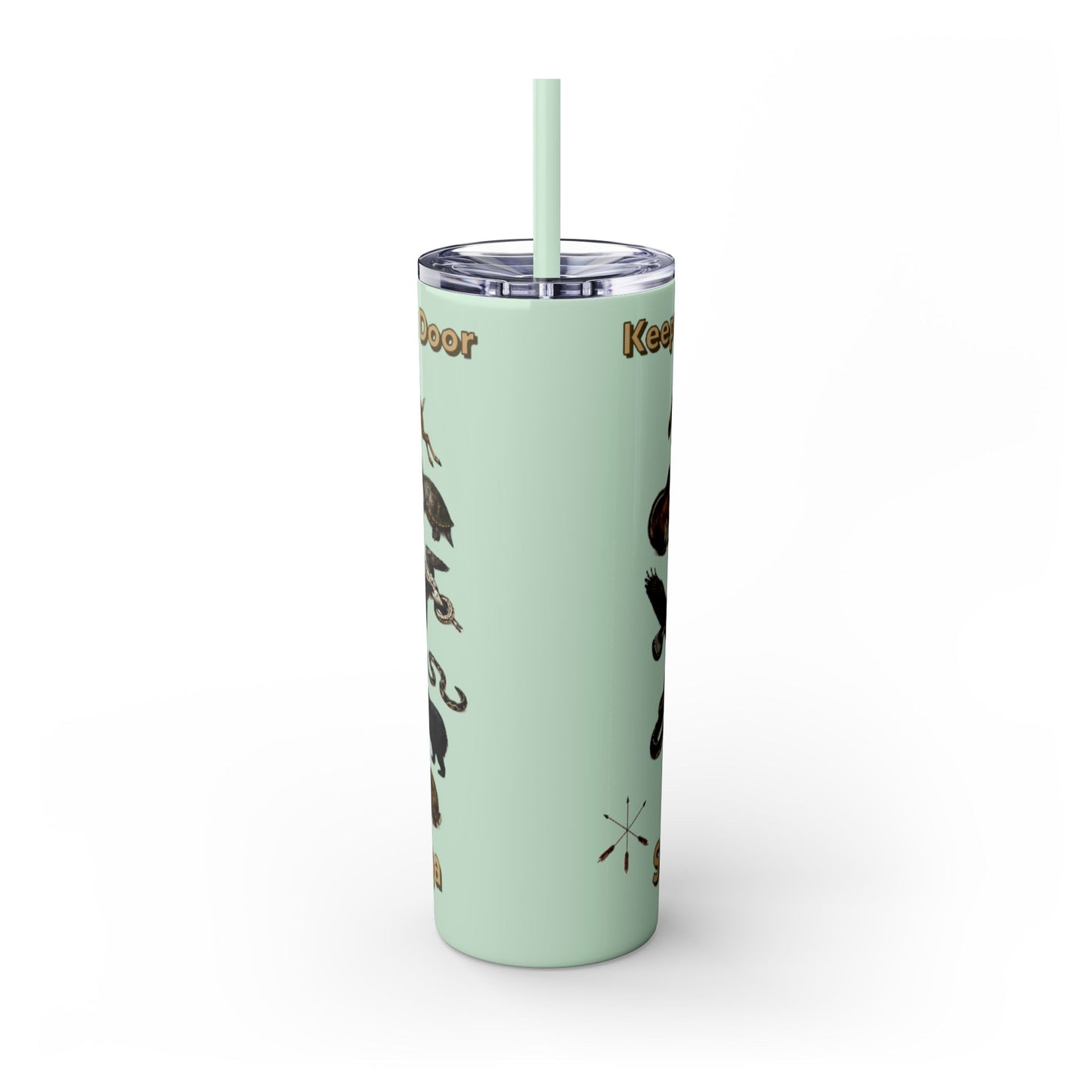 Seneca Cayuga Skinny Tumbler with Straw, 20oz