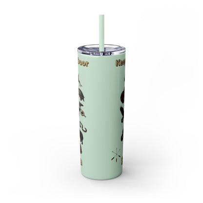 Seneca Cayuga Skinny Tumbler with Straw, 20oz