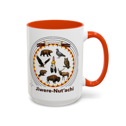 Otoe Missouria Native Animal Circle Mug – 'Jiwere-Nut'achi' Illustrated Coffee Cup (11oz/15oz)
