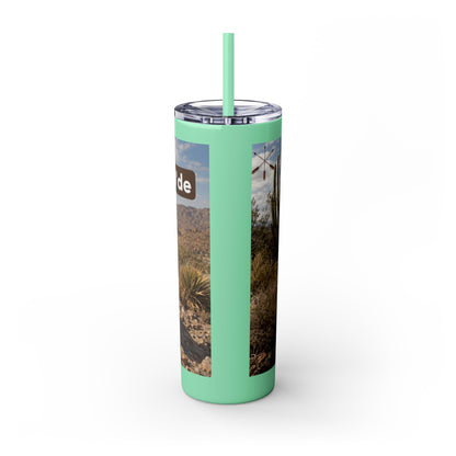 Ft. Sill Apache 20oz Skinny Tumbler with Desert Native Warrior Photo Wrap