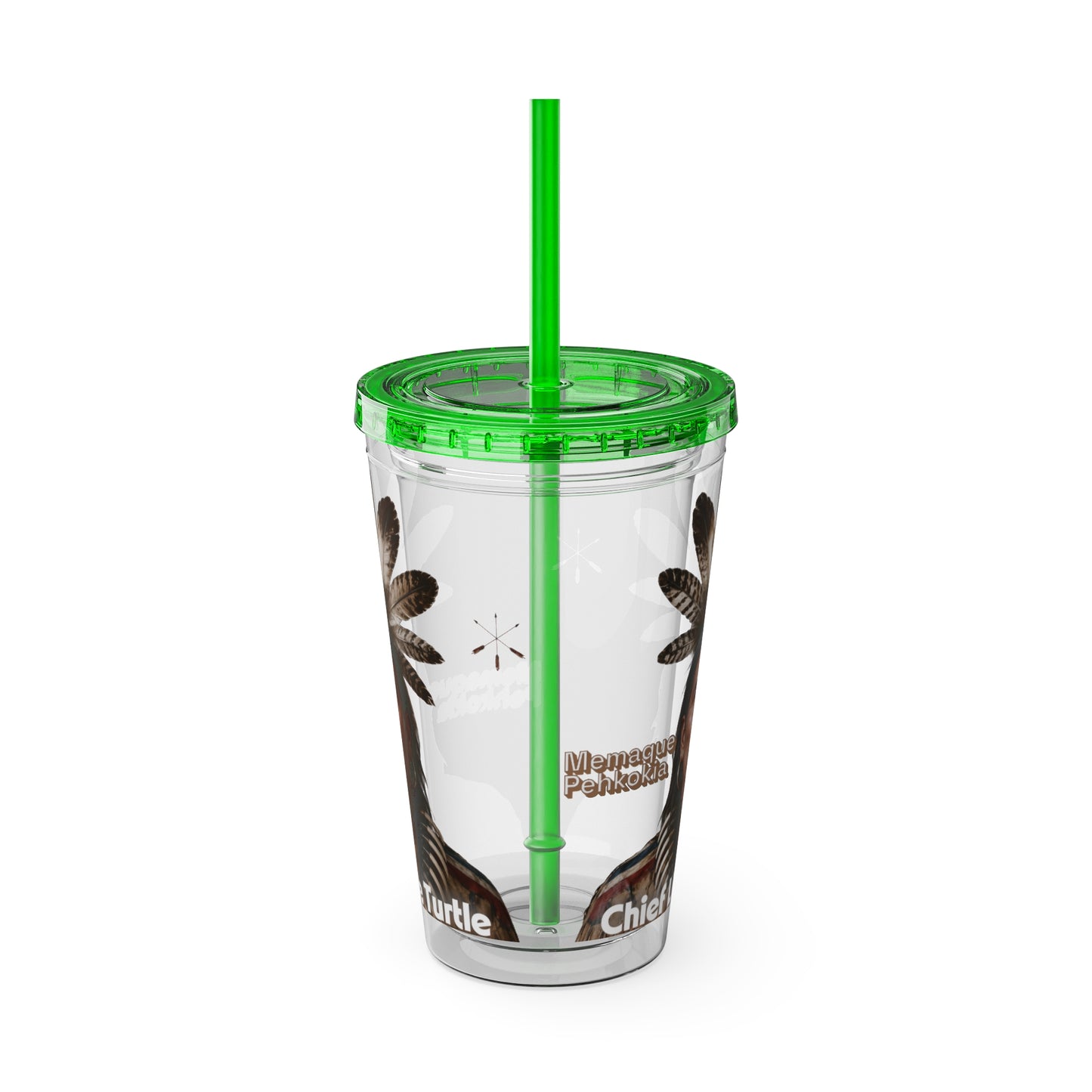 Miami Chief Little Turtle Sunsplash 16oz Tumbler with Straw