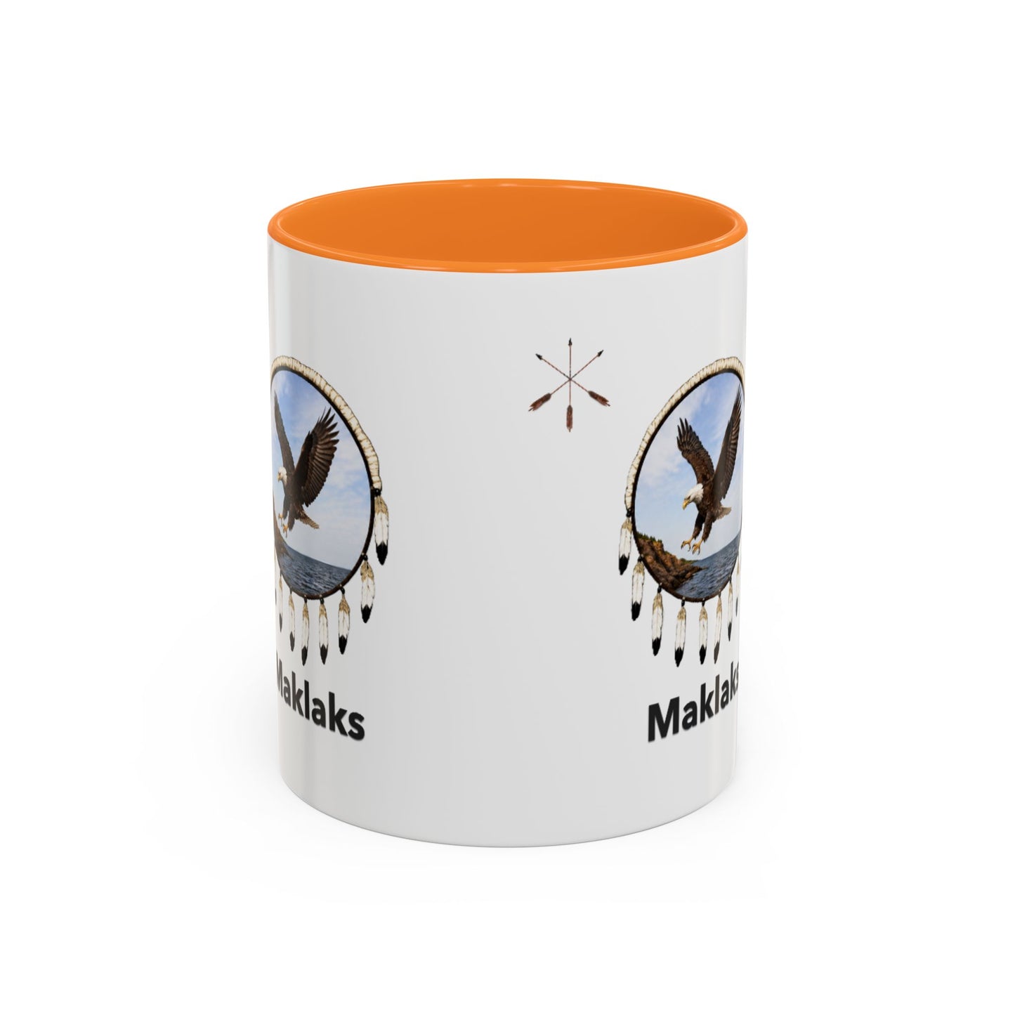 Modoc Eagle Ceramic Mug (11oz/15oz) – 'Maklaks' Native-Inspired Coffee Cup
