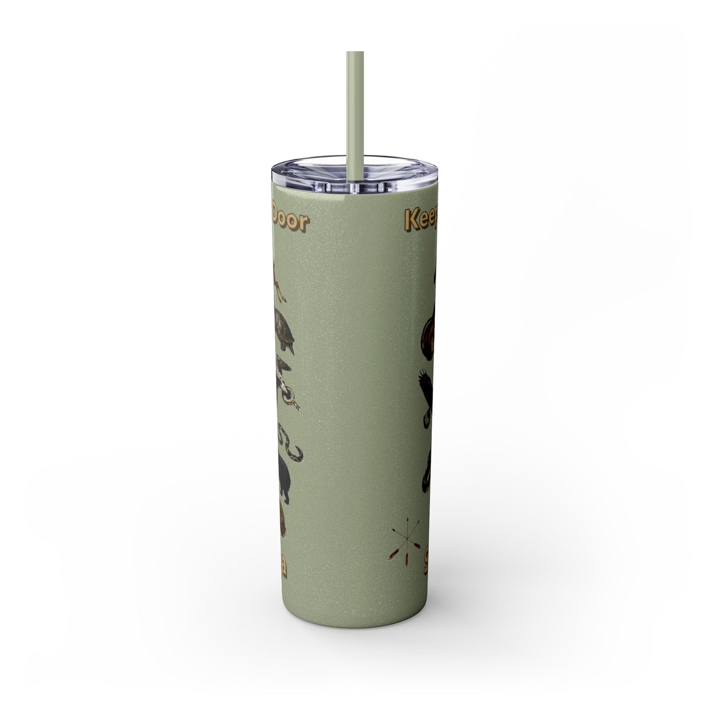 Seneca Cayuga Skinny Tumbler with Straw, 20oz