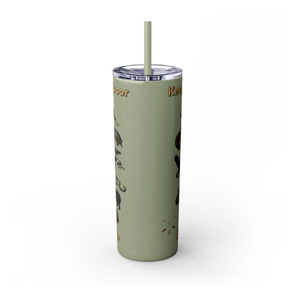 Seneca Cayuga Skinny Tumbler with Straw, 20oz