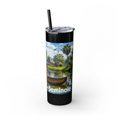 Seminole Skinny Tumbler with Straw, 20oz