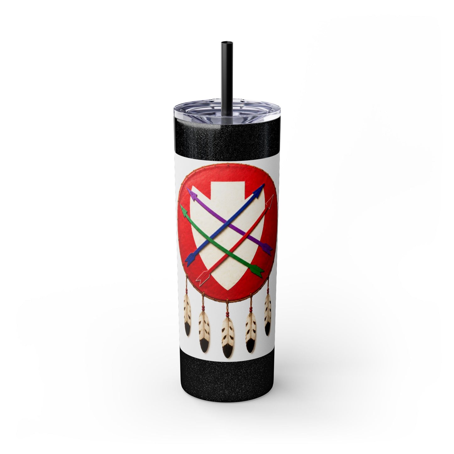 Peoria 20oz Skinny Tumbler with Dreamcatcher Shield Design