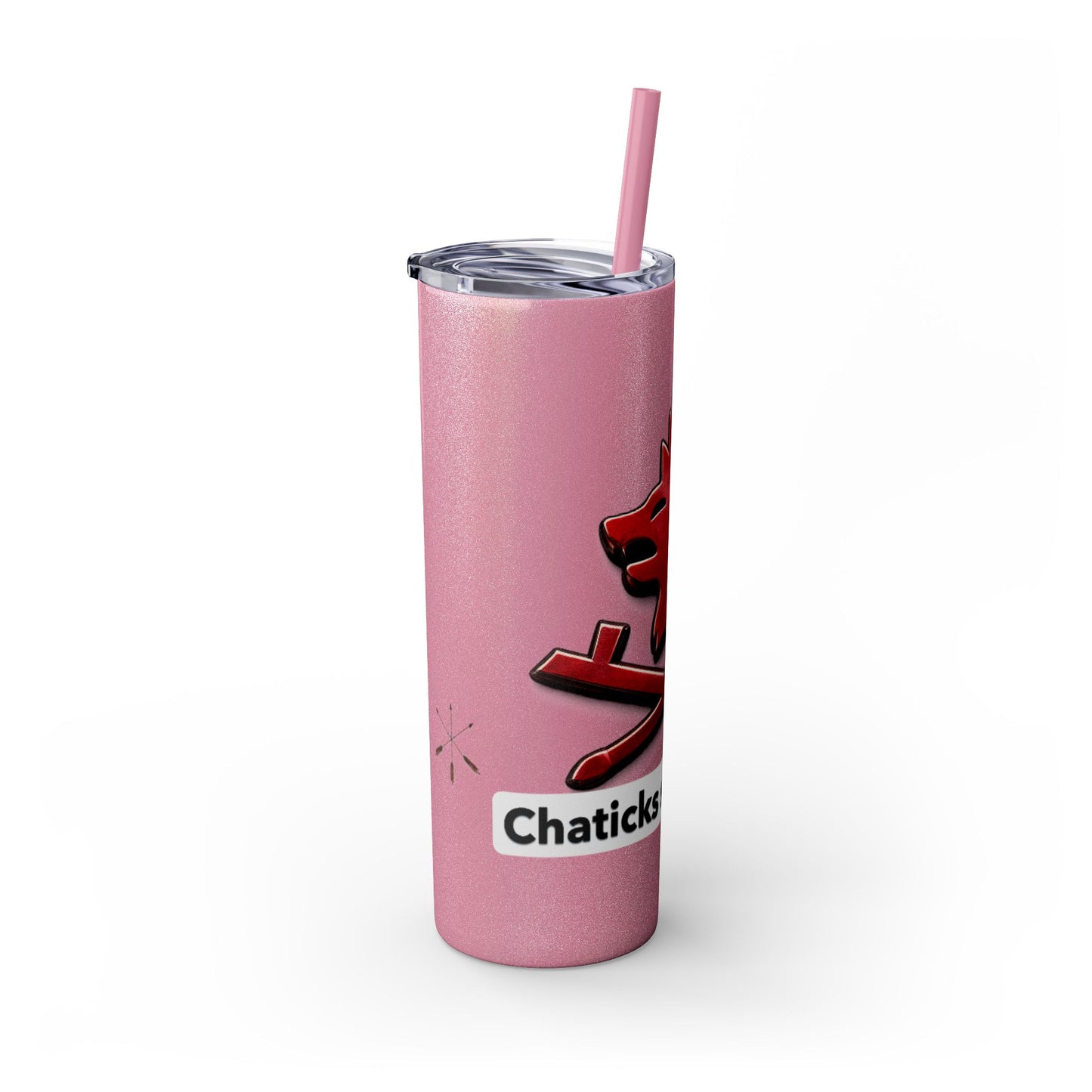 Pawnee Skinny Tumbler — Red Wolf Logo 20oz Insulated Tumbler with Straw