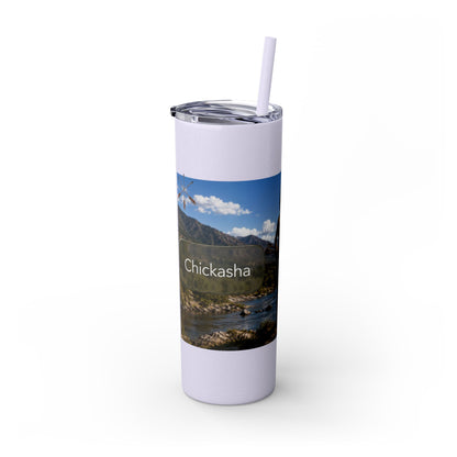 Chickasaw Skinny Tumbler with Straw, 20oz
