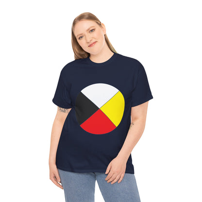 Native Medicine Wheel Tee — Four Directions Circle Design T-Shirt
