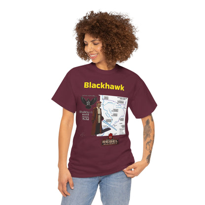 Blackhawk Rebel Trail Vintage Map Graphic T-Shirt