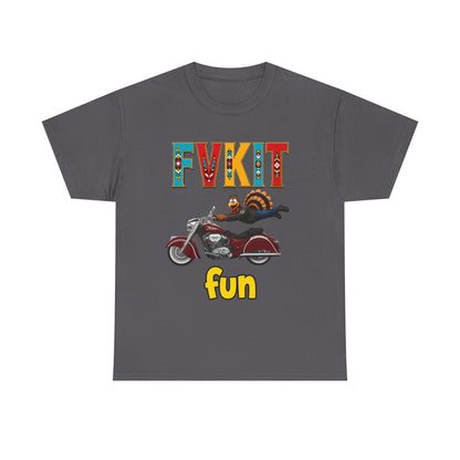 Turkey Motorcycle  Graphic Tee — Retro Rider Humor T-Shirt
