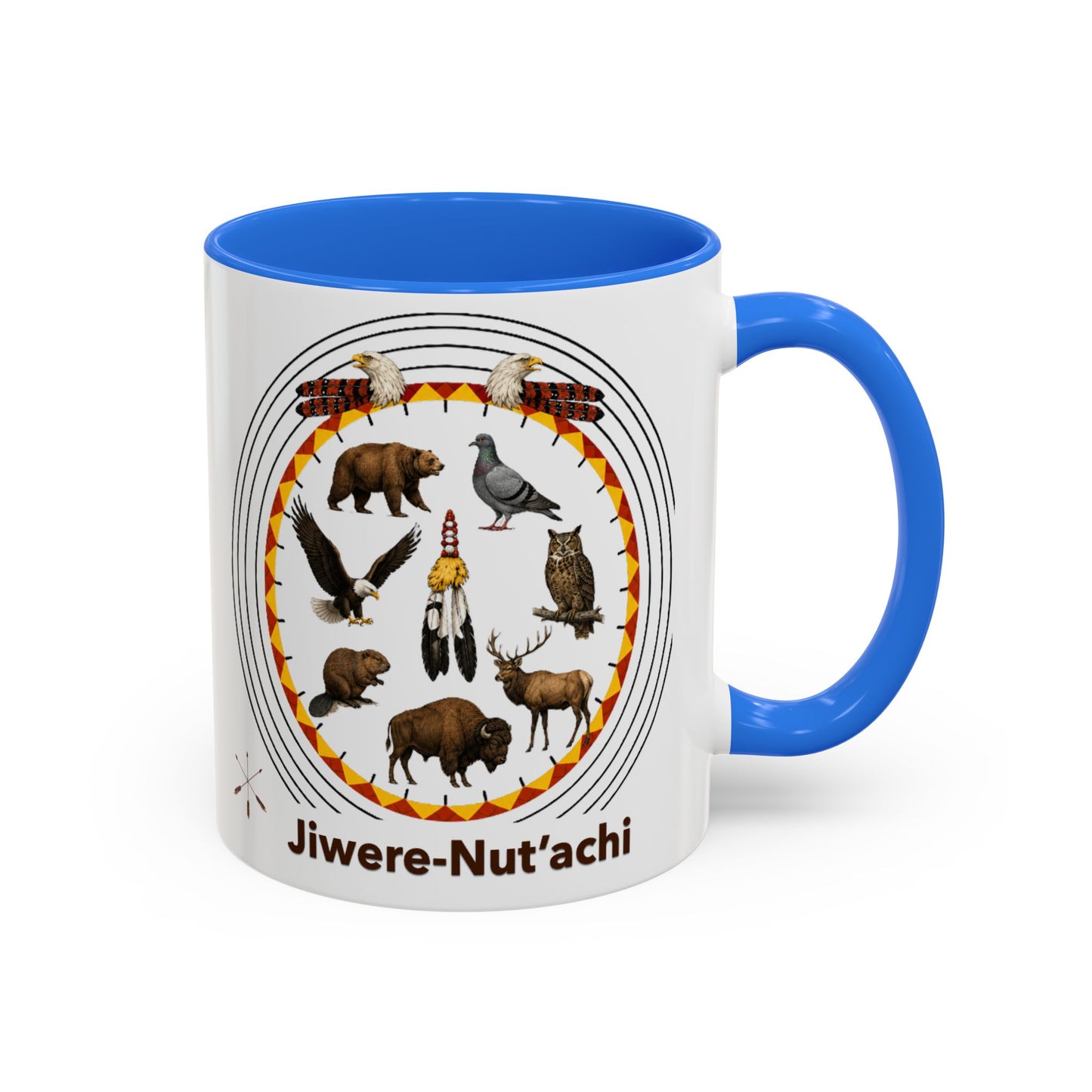 Otoe Missouria Native Animal Circle Mug – 'Jiwere-Nut'achi' Illustrated Coffee Cup (11oz/15oz)