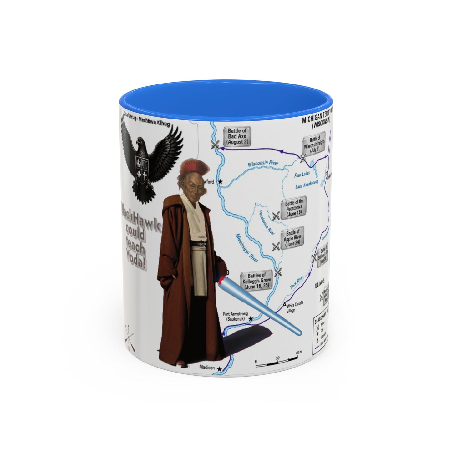 Blackhawk Map Mug — Obi-Wan Kenobi Illustrated Coffee Cup (11oz/15oz)