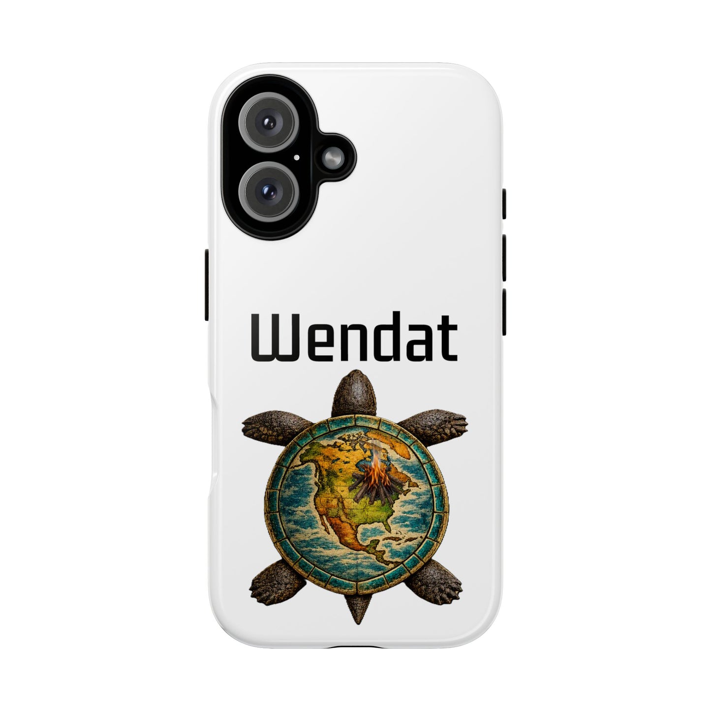 Wyandotte Wendat Turtle Phone Case — Indigenous Turtle Shield Design