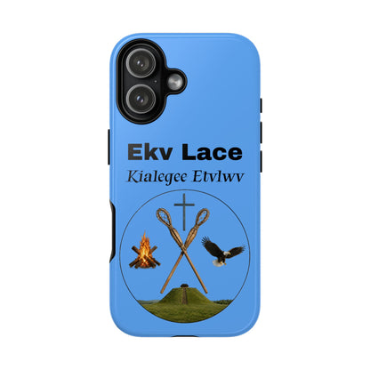 Kialegee Protective Phone Case — Custom 'Ekv Lace' Cross & Campfire Design