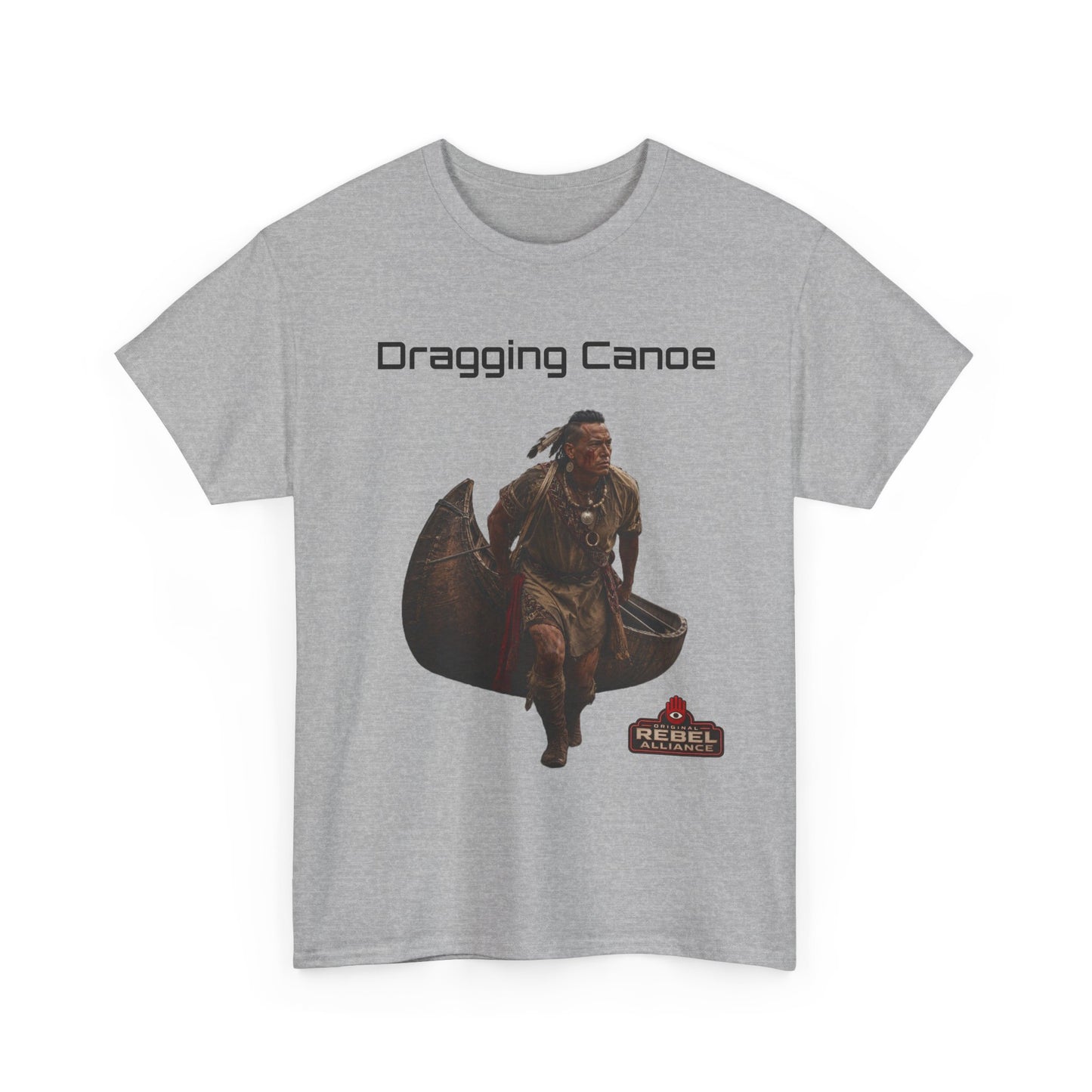 Dragging Canoe Canoe Warrior T-Shirt — Native American Historical Tribute Tee