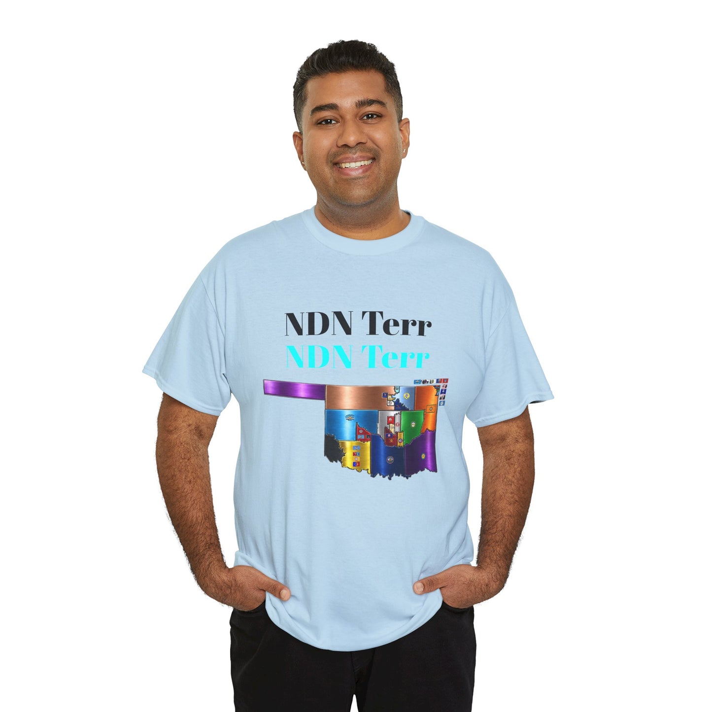 NDN Terr Oklahoma Map Tee — Native Pride Graphic T-Shirt with Arrows