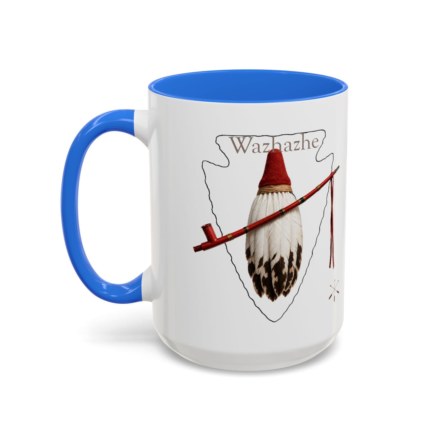 Osage Wazhazhe Tribal Feather Mug (11oz & 15oz) — Native-Inspired Coffee Cup