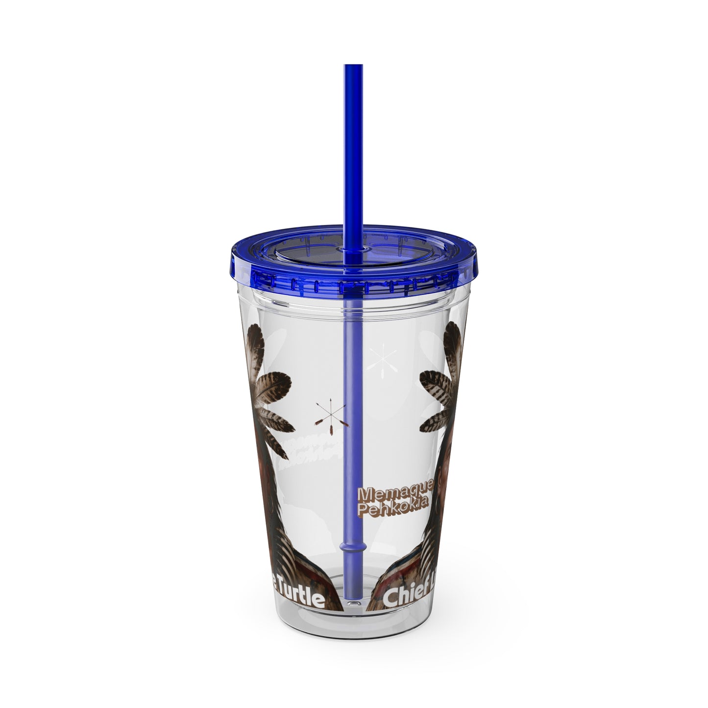 Miami Chief Little Turtle Sunsplash 16oz Tumbler with Straw