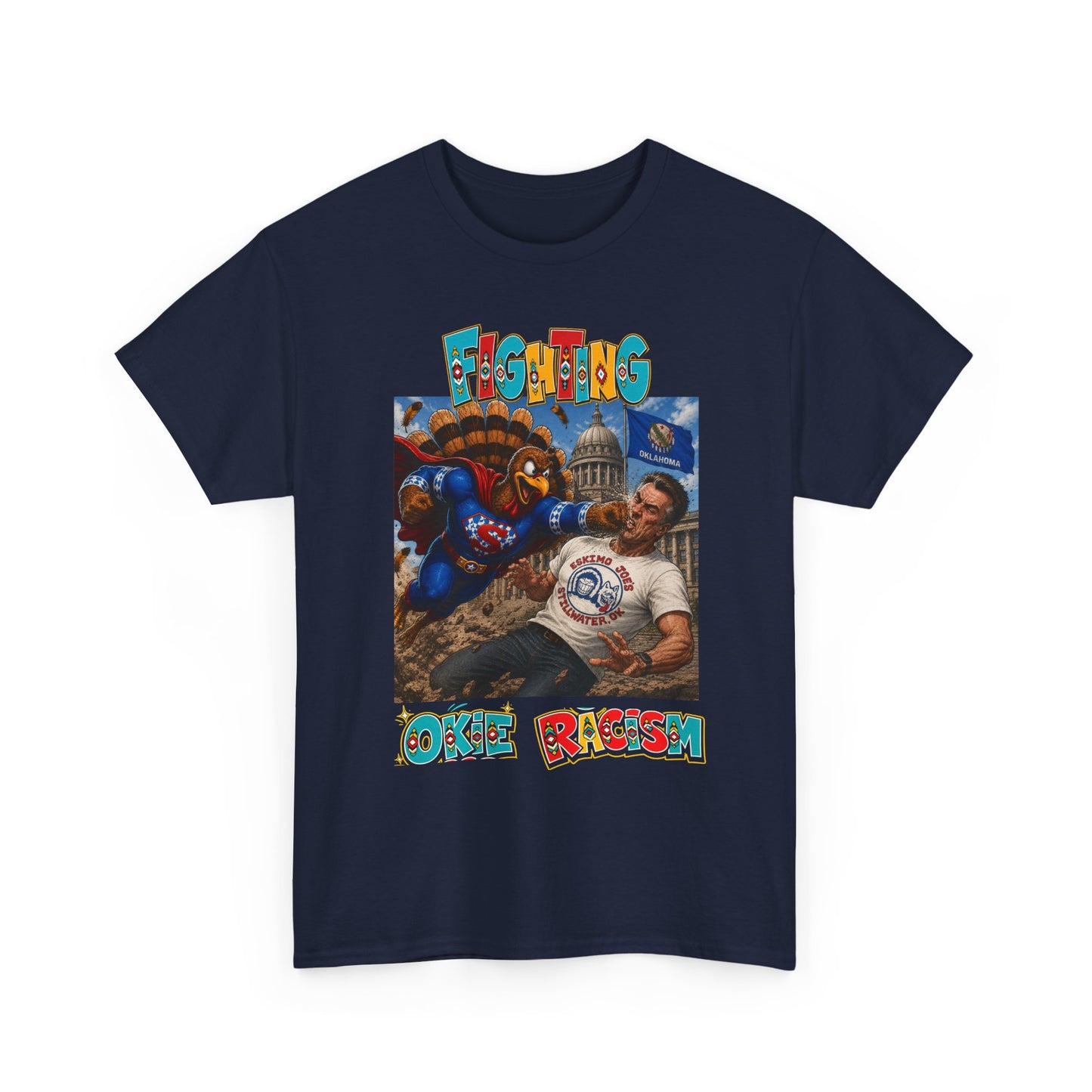 Turkey T-Shirt — Retro Comic 'Stop Racism' Graphic Tee