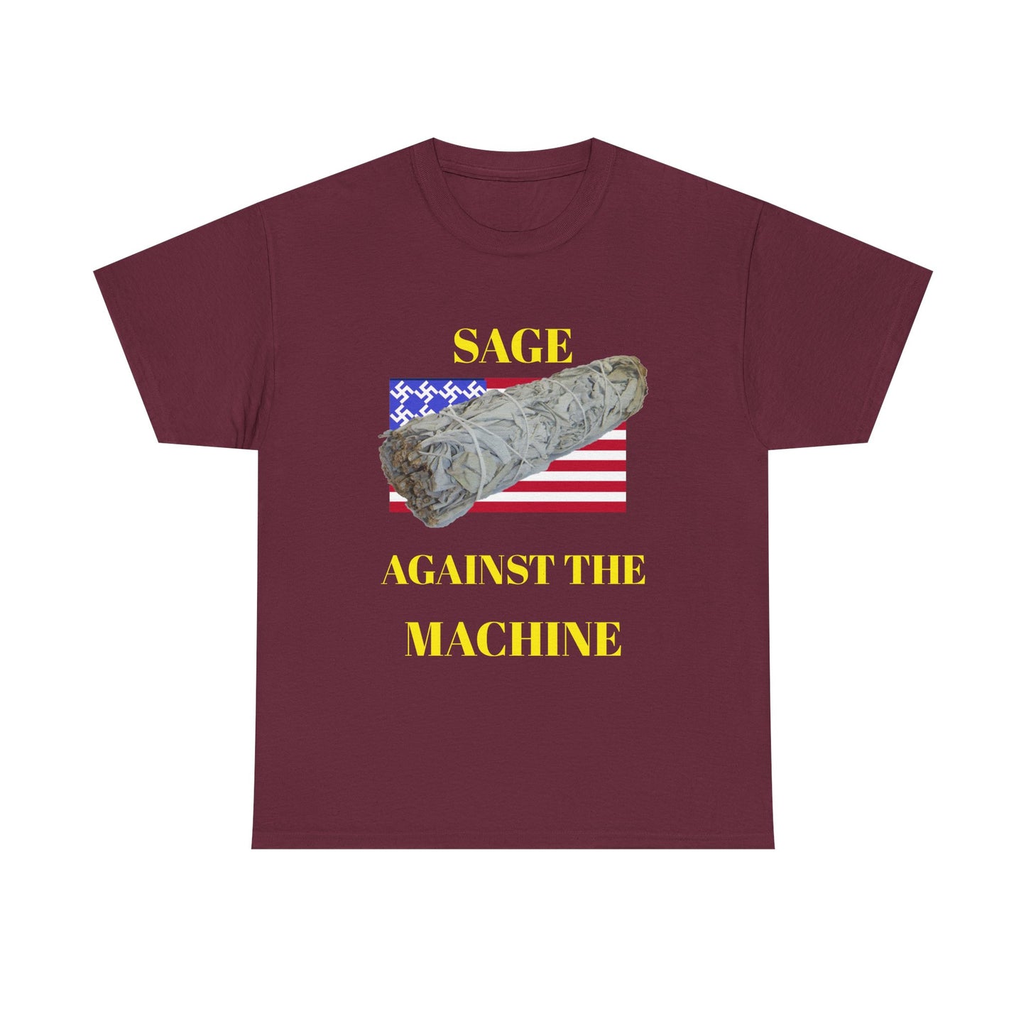 Sage Against the Machine T-Shirt — American Flag Smudge Stick Tee