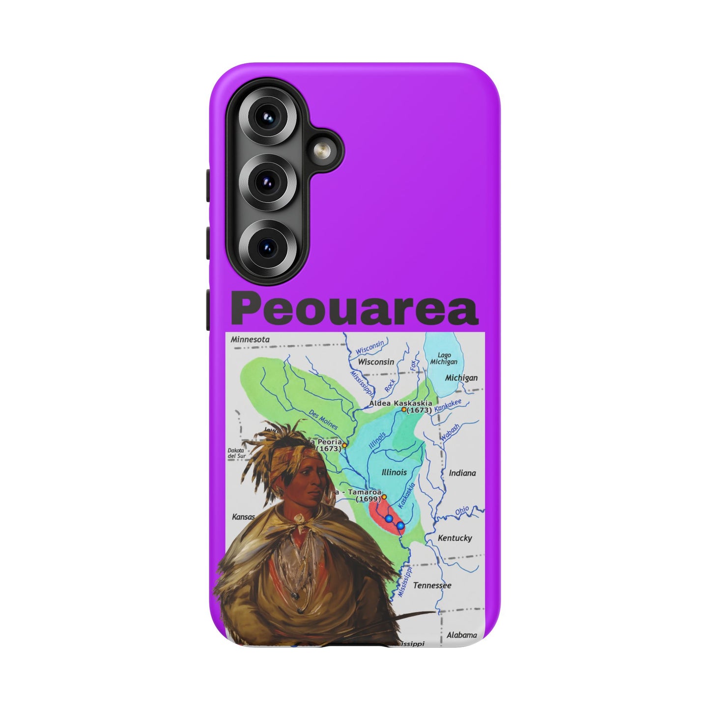 Peoria Phone Case — 'Peouarea' Dreamcatcher Shield Design