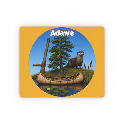 Ottawa Adawe Otter & Canoe Mouse Pad — Nature Desk Mat, Woodland Wildlife Gift