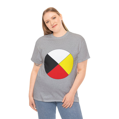 Native Medicine Wheel Tee — Four Directions Circle Design T-Shirt