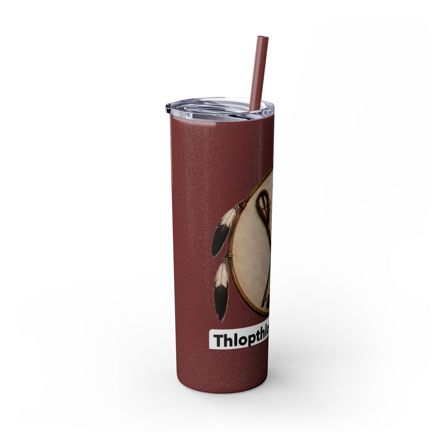 Thlopthlocco Skinny Tumbler with Straw, 20oz