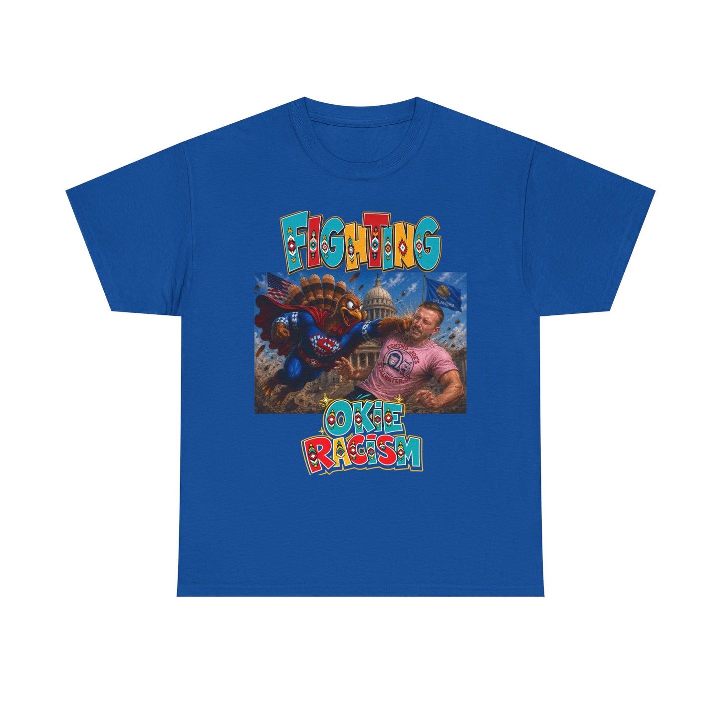 Turkey Fighting Racism Graphic Tee — Bold Retro Photo Design