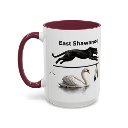Shawnee East Shawanoe Mascot Panther & Swan Coffee Mug (11oz/15oz)