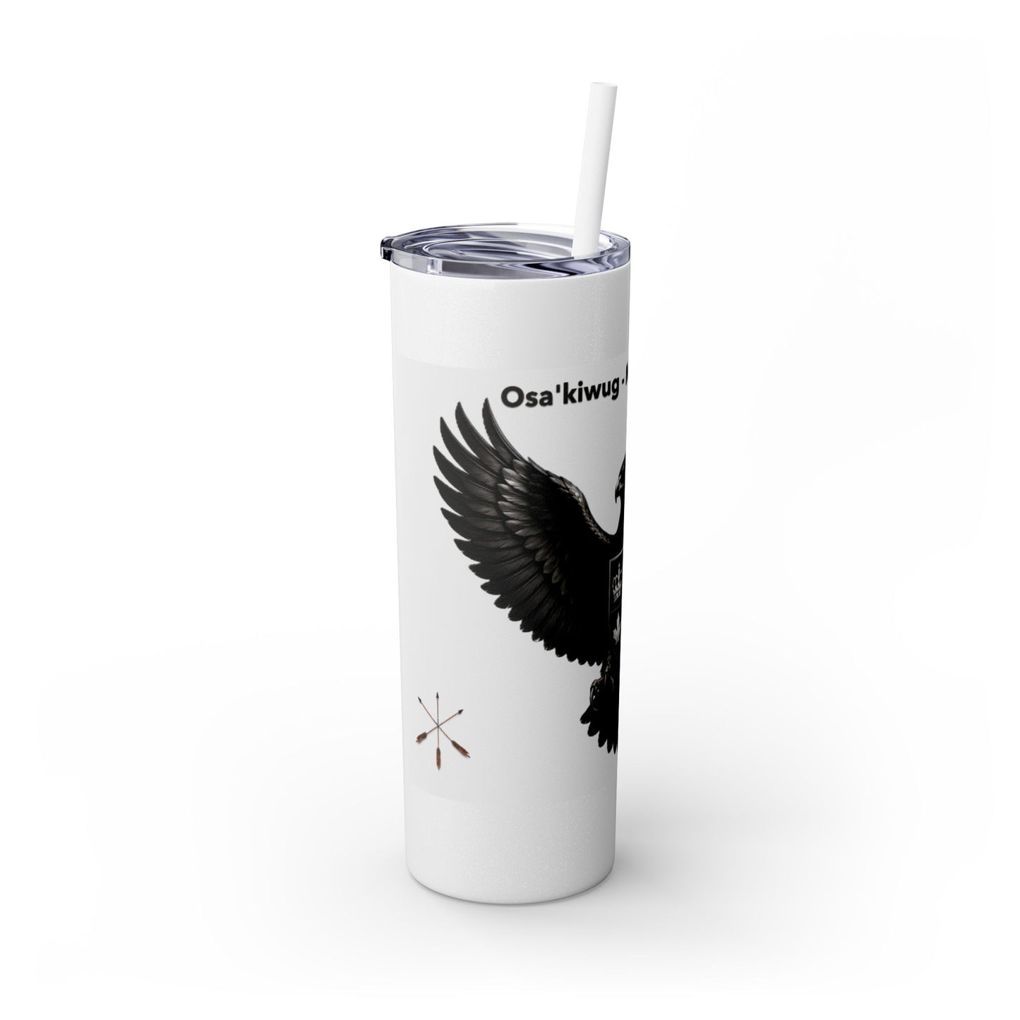 Sac Fox Skinny Tumbler with Straw, 20oz