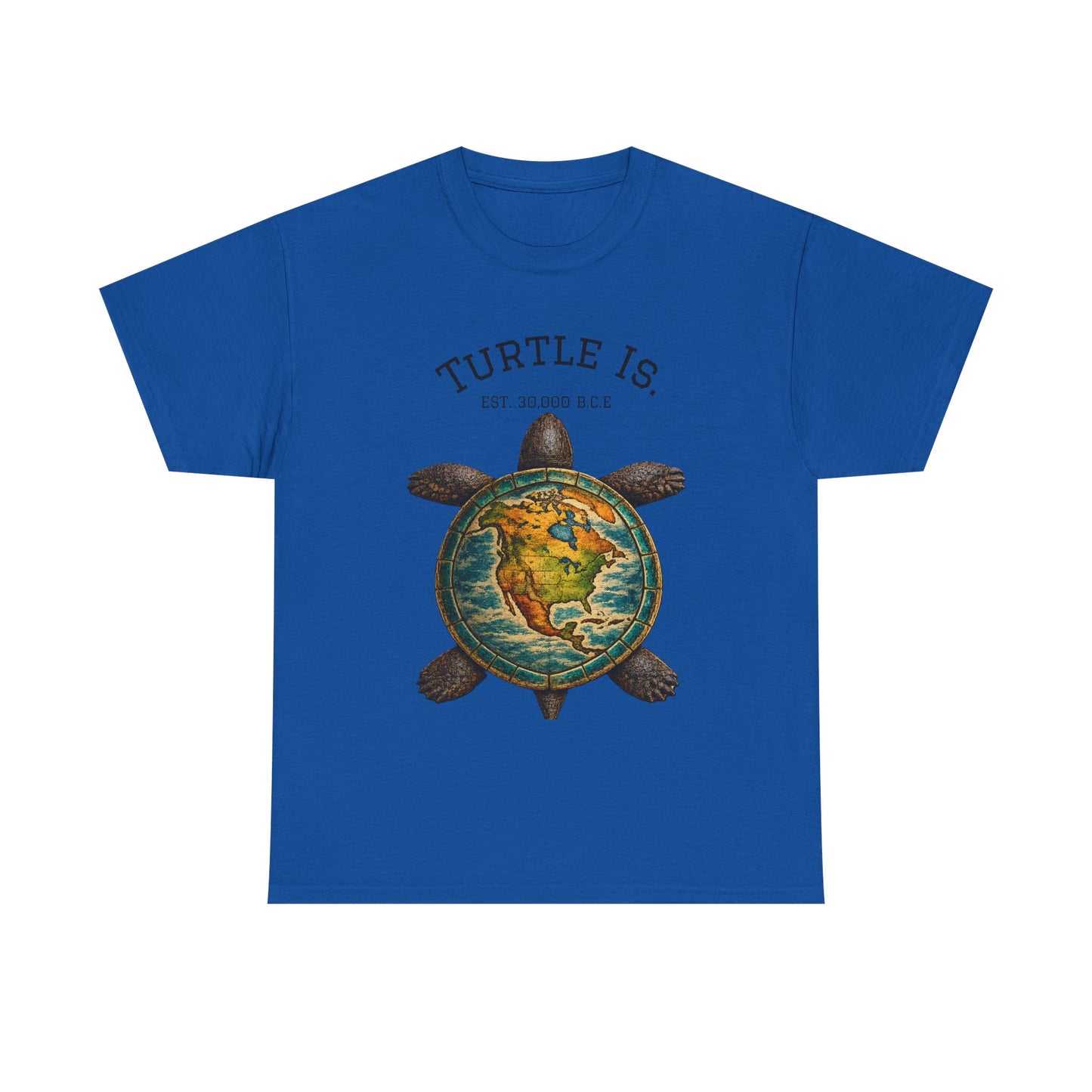Turtle Globe Graphic Tee — "Turtle Is" Vintage Earth Turtle T-Shirt