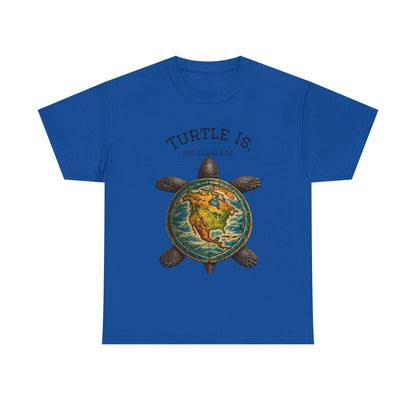 Turtle Globe Graphic Tee — "Turtle Is" Vintage Earth Turtle T-Shirt