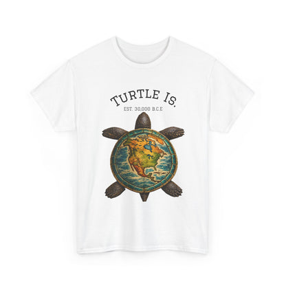 Turtle Globe Graphic Tee — "Turtle Is" Vintage Earth Turtle T-Shirt