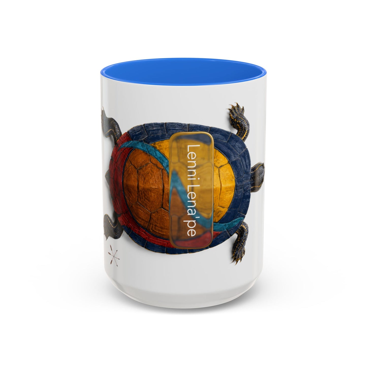 Delaware West Colorful Turtle Coffee Mug — Vibrant Hand-Painted Shell Design (11oz/15oz)
