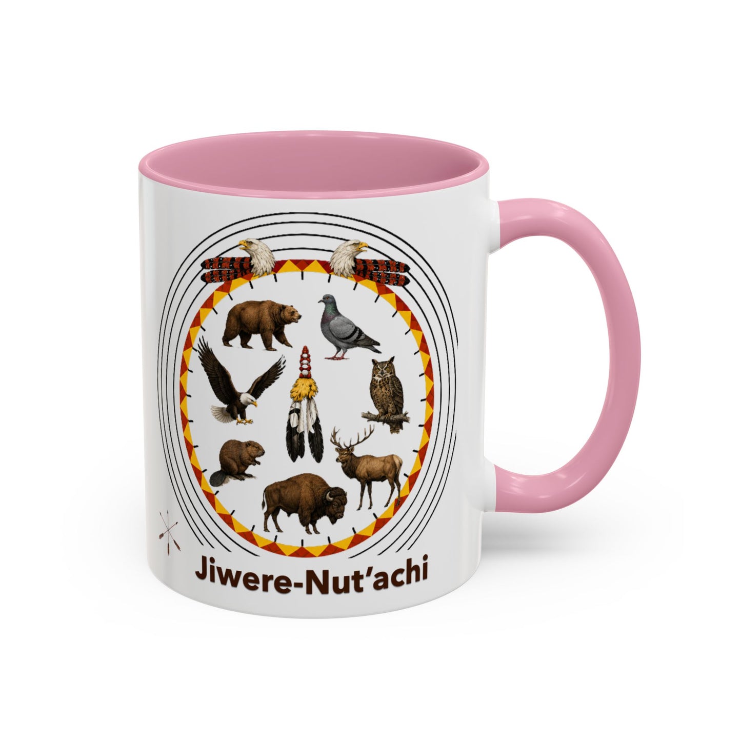 Otoe Missouria Native Animal Circle Mug – 'Jiwere-Nut'achi' Illustrated Coffee Cup (11oz/15oz)